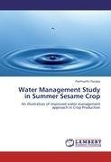 Water Management Study in Summer Sesame Crop