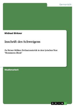 Inschrift des Schweigens