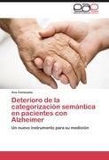 Deterioro de la categorización semántica en pacientes con Alzheimer