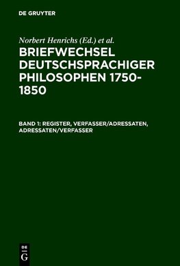 Briefwechsel deutschsprachiger Philosophen 1750-1850