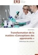 Transformation de la matière 'Conceptions des apprenants '