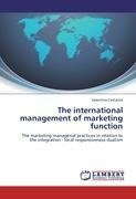 The international management of marketing function