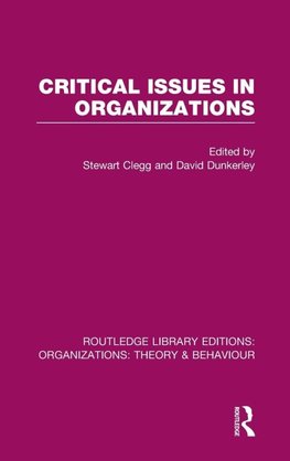 Critical Issues in Organizations (RLE