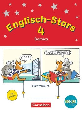 Englisch-Stars - BOOKii-Ausgabe - 4. Schuljahr. Comics. Übungsheft mit Lösungen