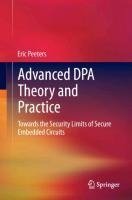 Advanced DPA Theory and Practice