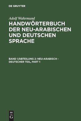 Neu-arabisch - deutscher Teil