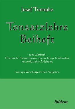 Tonsatzlehre Beiheft