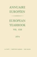 European Yearbook / Annuaire Europeen