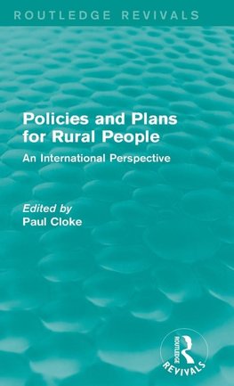 Policies and Plans for Rural People (Routledge Revivals)