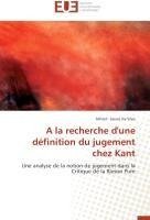 A la recherche d'une définition du jugement chez Kant