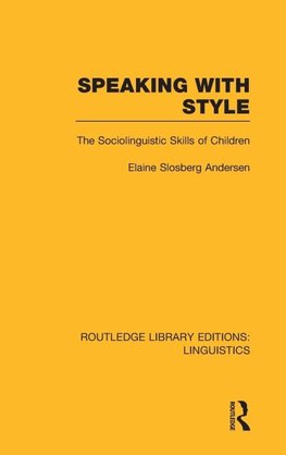 Speaking With Style (RLE Linguistics C