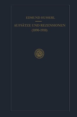 Aufsätze und Rezensionen (1890-1910)
