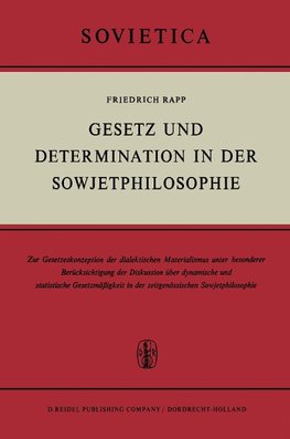 Gesetz und Determination in der Sowjetphilosophie