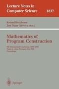 Mathematics of Program Construction