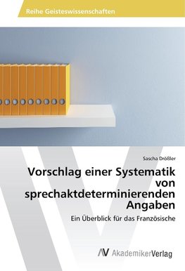 Vorschlag einer Systematik von sprechaktdeterminierenden Angaben