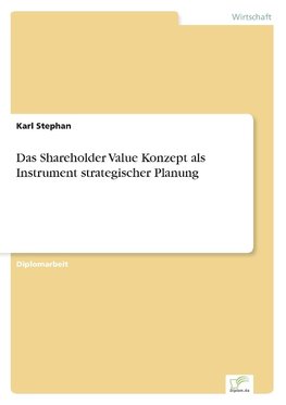 Das Shareholder Value Konzept als Instrument strategischer Planung