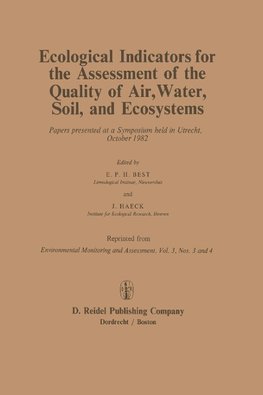Ecological Indicators for the Assessment of the Quality of Air, Water, Soil, and Ecosystems