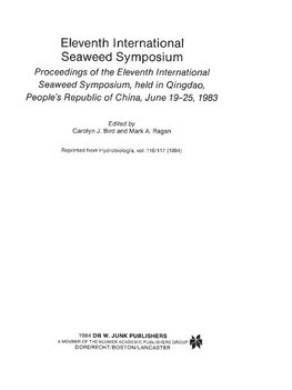 Eleventh International Seaweed Symposium