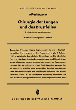 Chirurgie der Lungen und des Brustfelles