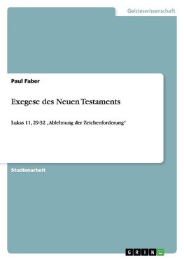 Exegese des Neuen Testaments