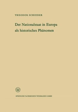 Ansprache des Ministerpräsidenten Dr. Franz Meyers. Der Nationalstaat in Europa als historisches Phänomen