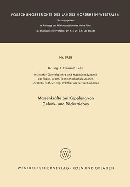 Massenkräfte bei Kopplung von Gelenk- und Rädertrieben
