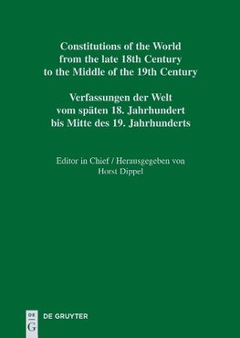 Constitutions of the World from the late 18th Century to the Middle of the 19th Century. Europe. Constitutional Documents of Italy and Malta 1787-1850. Vol. 10. Part II