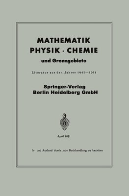 Mathematik, Physik · Chemie und Grenzgebiete