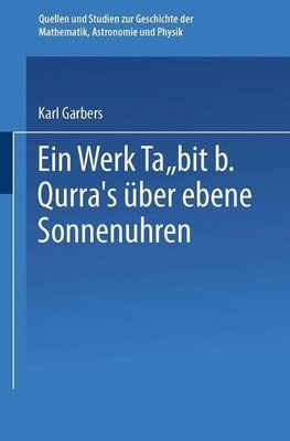 Ein Werk ¿¿bit B. Qurra's über Ebene Sonnenuhren