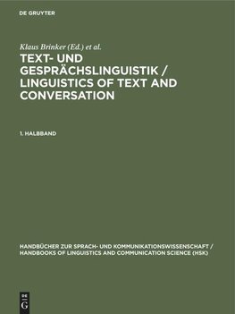 Text- und Gesprächslinguistik 1. Halbband