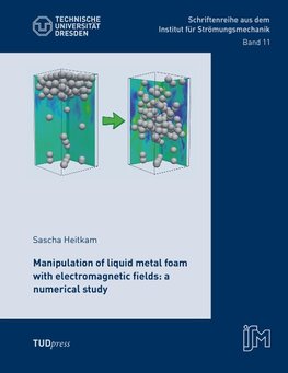 Manipulation of liquid metal foam with electromagnetic fields: a numerical study