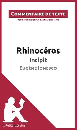 Rhinocéros de Ionesco - Incipit