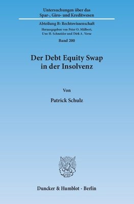 Der Debt Equity Swap in der Insolvenz