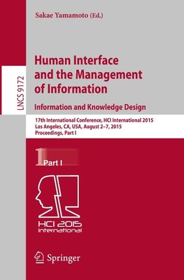 Human Interface and the Management of Information. Information and Knowledge Design