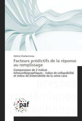 Facteurs prédictifs de la réponse au remplissage