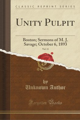 Author, U: Unity Pulpit, Vol. 15