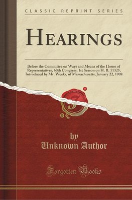 Author, U: Hearings