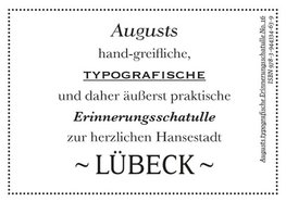 Augusts Erinnerungsschatulle Lübeck