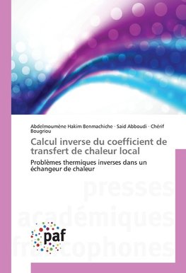 Calcul inverse du coefficient de transfert de chaleur local