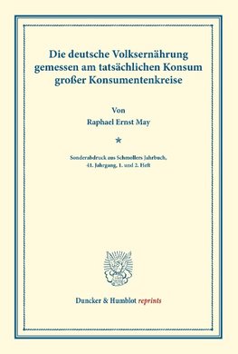 Die deutsche Volksernährung