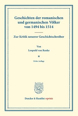 Geschichten der romanischen und germanischen Völker