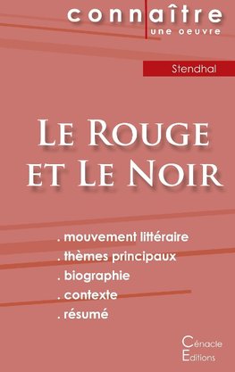 Fiche de lecture Le Rouge et le Noir de Stendhal (Analyse littéraire de référence et résumé complet)