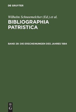 Die Erscheinungen des Jahres 1984