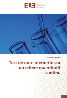 Test de non-infériorité sur un critère quantitatif continu