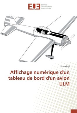 Affichage numérique d'un tableau de bord d'un avion ULM