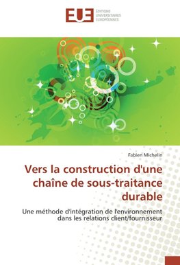 Vers la construction d'une chaîne de sous-traitance durable