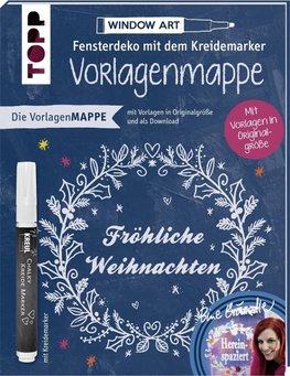 Vorlagenmappe Fensterdeko mit dem Kreidemarker