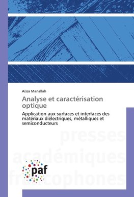 Analyse et caractérisation optique