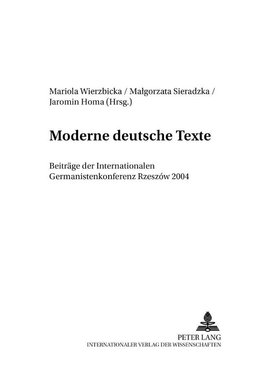 Moderne deutsche Texte