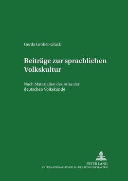 Beiträge zur sprachlichen Volkskultur
